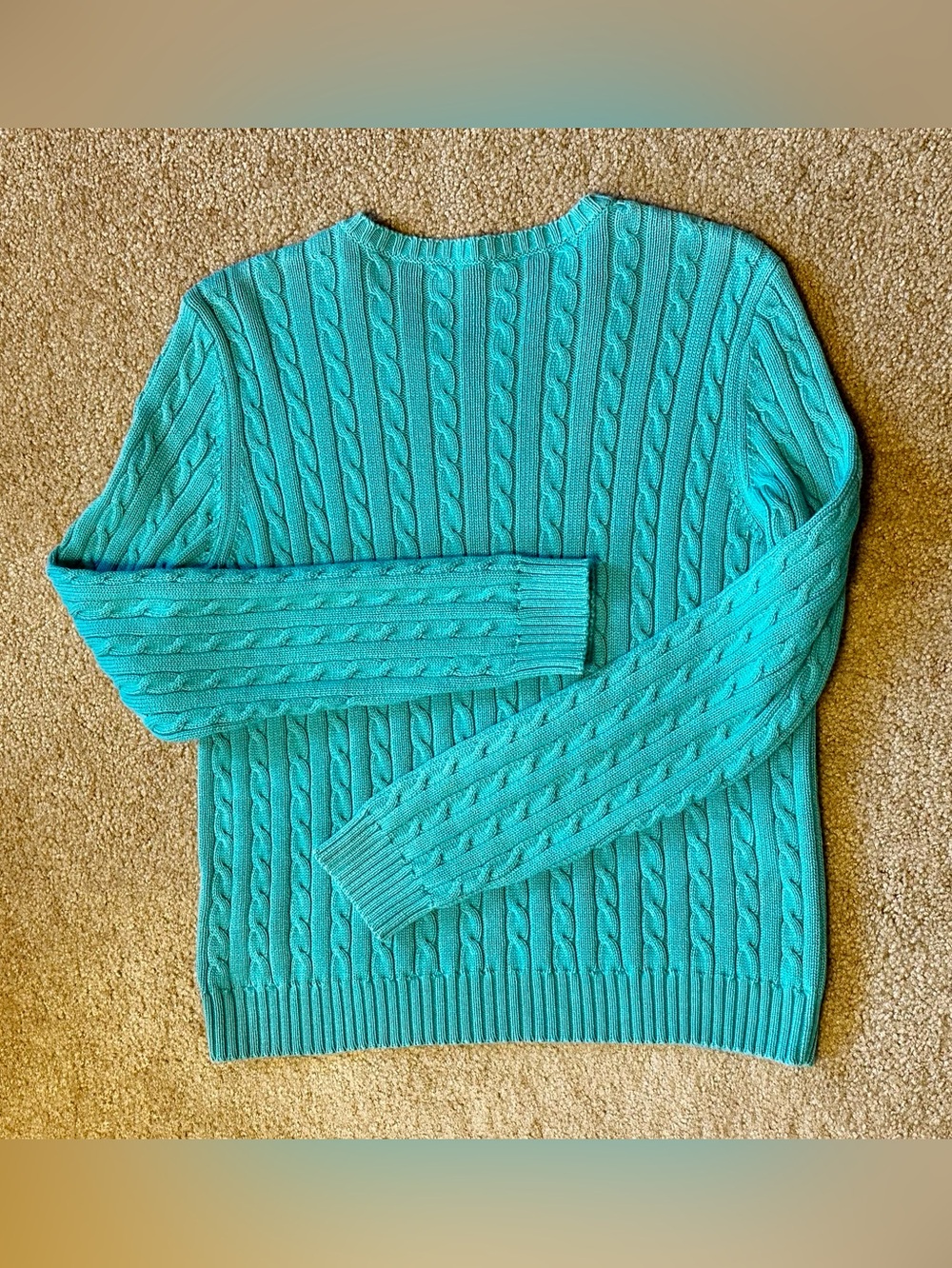 🩵 Ralph Lauren Teal Cable Knit Sweater - Picture 7 of 7